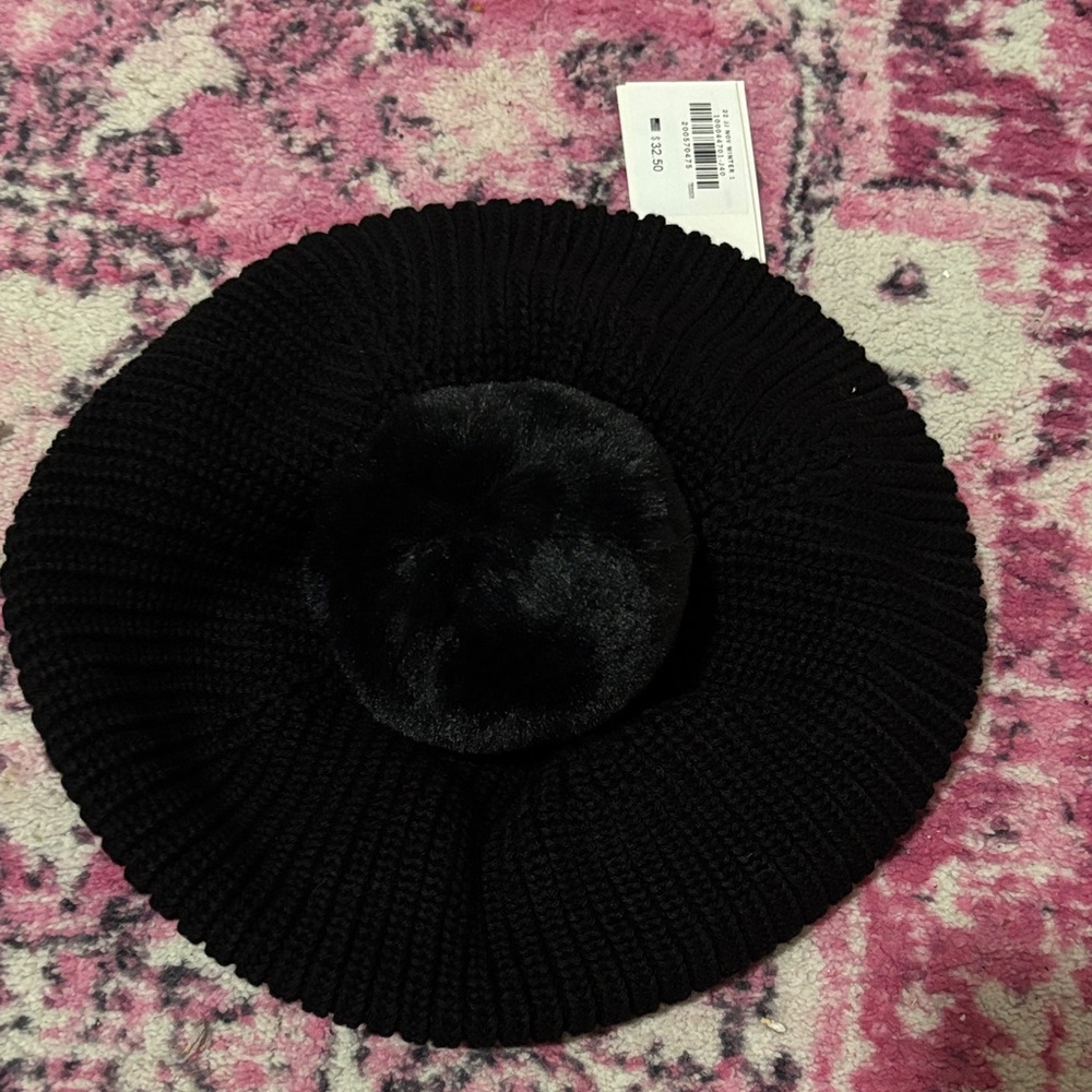 Janie and Jack Black Knit Hat